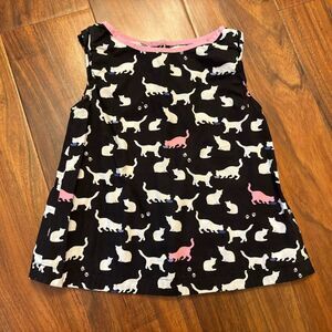 Kate Spade black/white cat shirt sleeve tunic